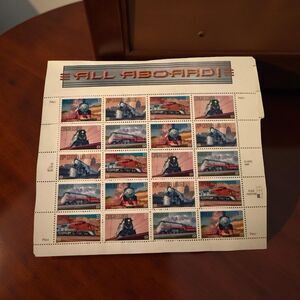MNH Scott #3337 Trains All Aboard Sheet 33 Cent Stamp Sheet of 20 Stamps